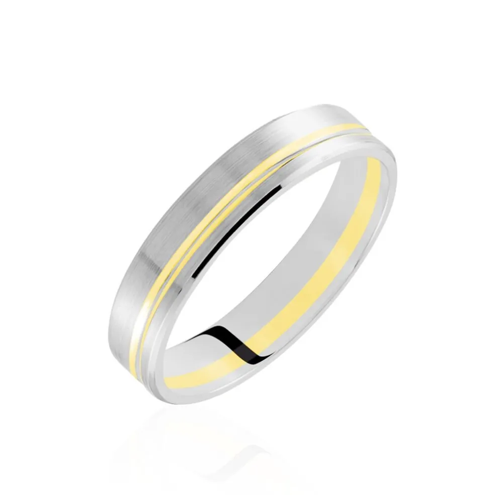 Alliance Marcio Ruban Plat Or Bicolore