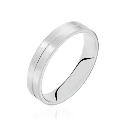 Alliance Marie-eva Ruban Plat Or Blanc