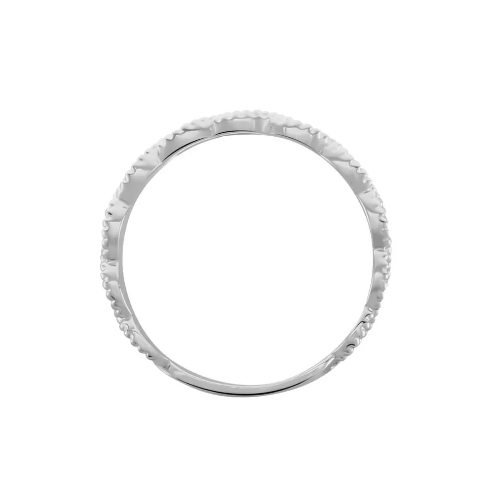 Alliance Marielle Ruban Plat Or Blanc