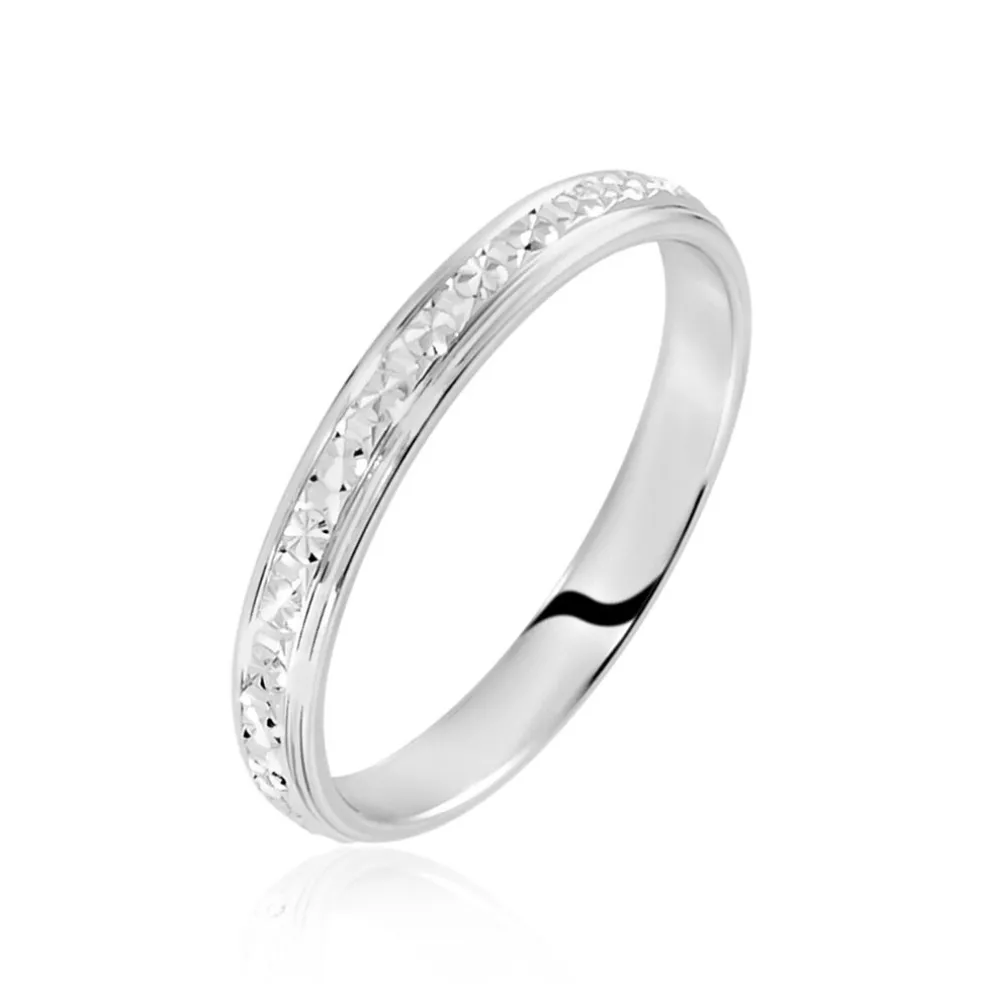 Alliance Marine Ruban Plat Or Blanc