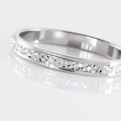 Alliance Marine Ruban Plat Or Blanc