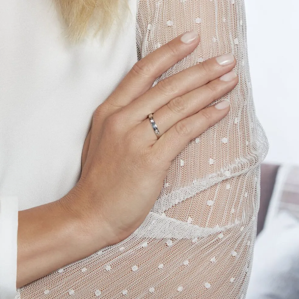 Alliance Markel Ruban Plat Or Blanc