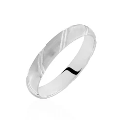 Alliance Marlon Demi Jonc Classique Or Blanc