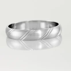 Alliance Marlon Demi Jonc Classique Or Blanc