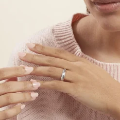 Alliance Marlon Demi Jonc Classique Or Blanc