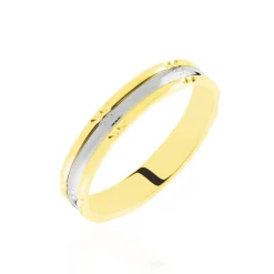 Alliance Marvin Demi Jonc Classique Or Bicolore
