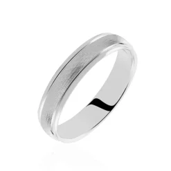 Alliance Marwan Ruban Bombé Or Blanc