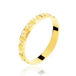 Alliance Marya Carree Diamantee Ruban Plat Or Jaune