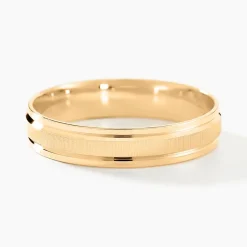 Alliance Mat Et Brillant Demi Jonc Classique Or Jaune