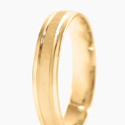 Alliance Mat Et Brillant Demi Jonc Classique Or Jaune