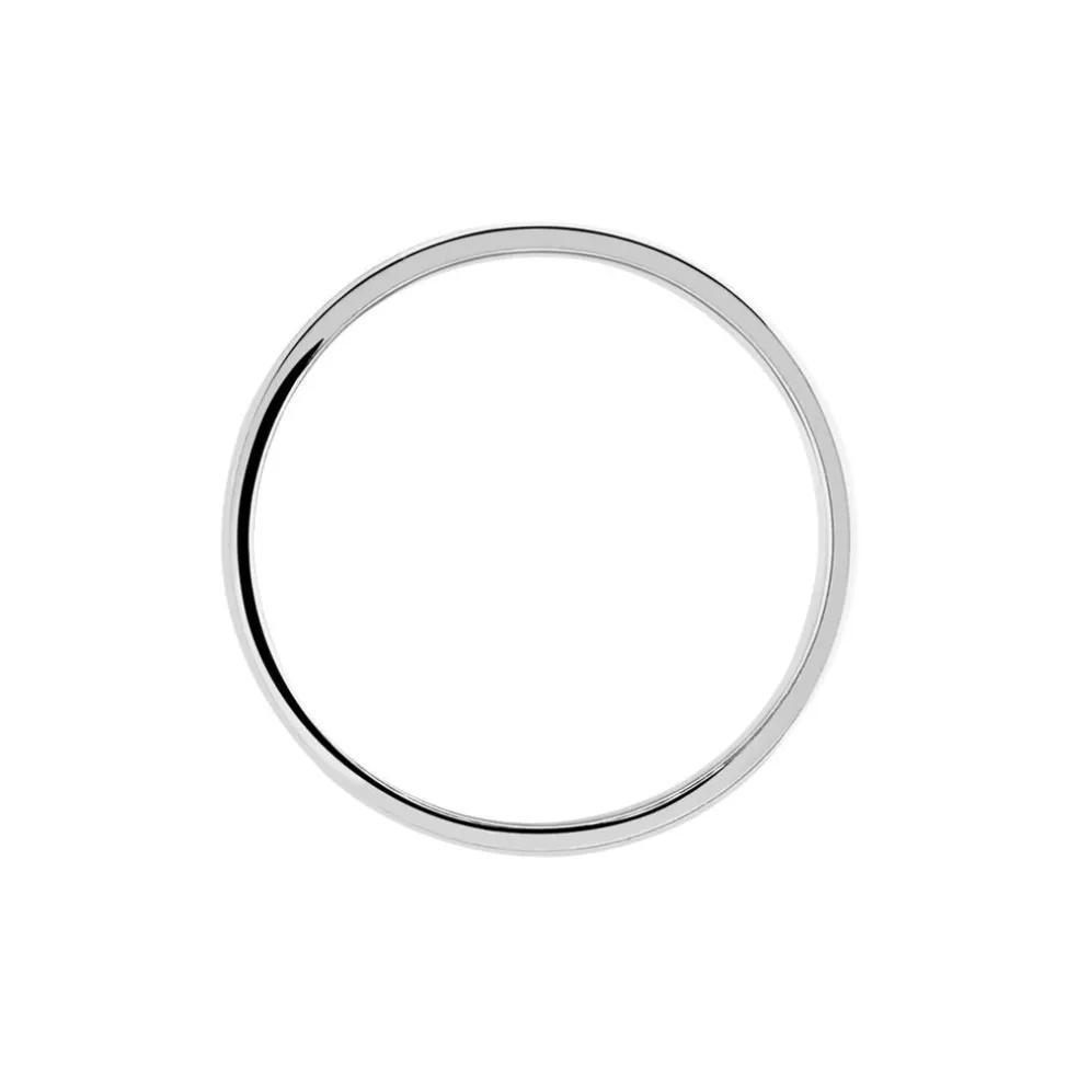 Alliance Mat Et Brillant Liseret Ruban Plat Palladium Blanc