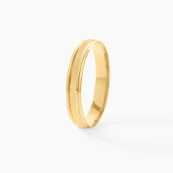 Alliance Mat Et Brillant Ruban Plat Or Jaune