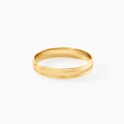 Alliance Mat Et Brillant Ruban Plat Or Jaune