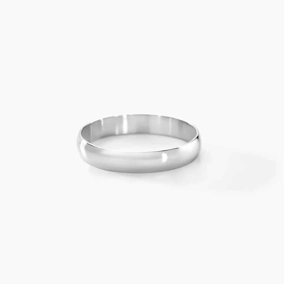 Alliance Meredithe Demi Jonc Classique Or Blanc