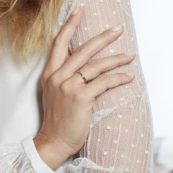 Alliance Meredithe Demi Jonc Classique Or Rose