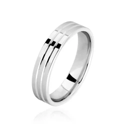 Alliance Merylle Ruban Plat Or Blanc