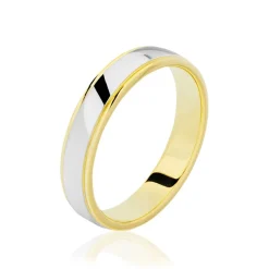 Alliance Miroir Ruban Plat Or Bicolore