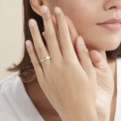 Alliance Miroir Ruban Plat Or Bicolore