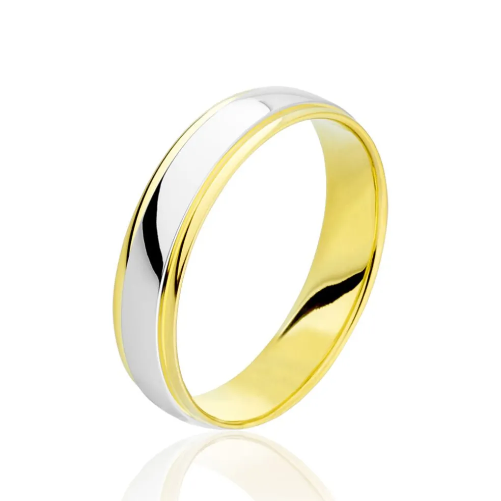 Alliance Miroir Ruban Plat Or Bicolore