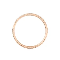 Alliance Multi Facettes Diamantee Demi Jonc Classique Or Bicolore