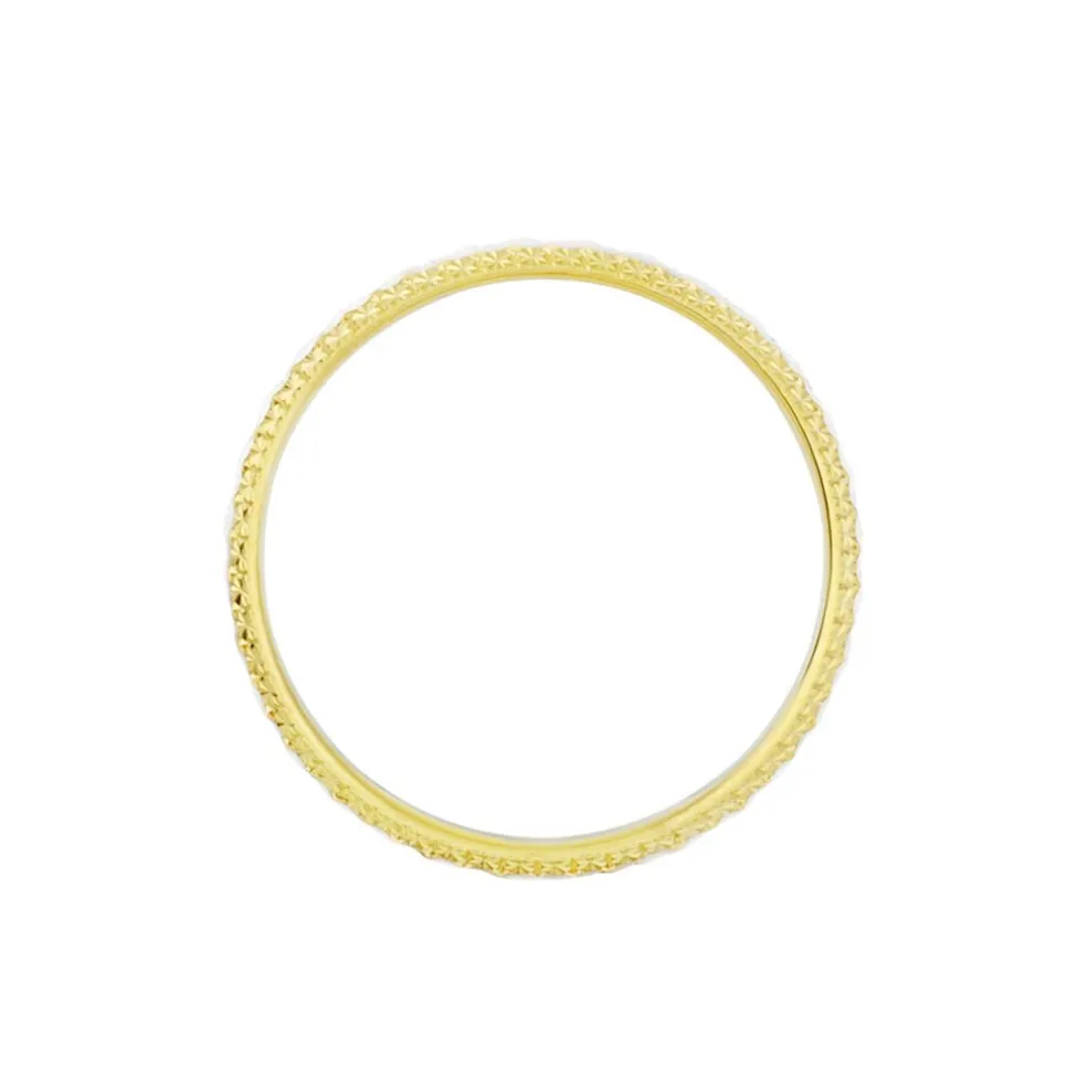 Alliance Multi Facettes Diamantee Demi Jonc Classique Or Bicolore