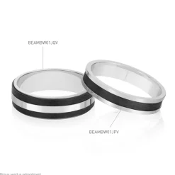 Alliance Navid Ruban Plat Palladium Blanc