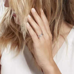 Alliance Nelcie Ruban Plat Argent Blanc