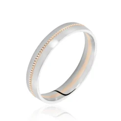 Alliance Or Bicolore Perle