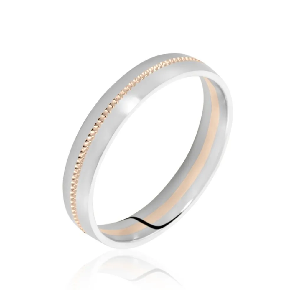 Alliance Or Bicolore Perle