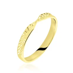 Alliance Or Jaune Diamantee