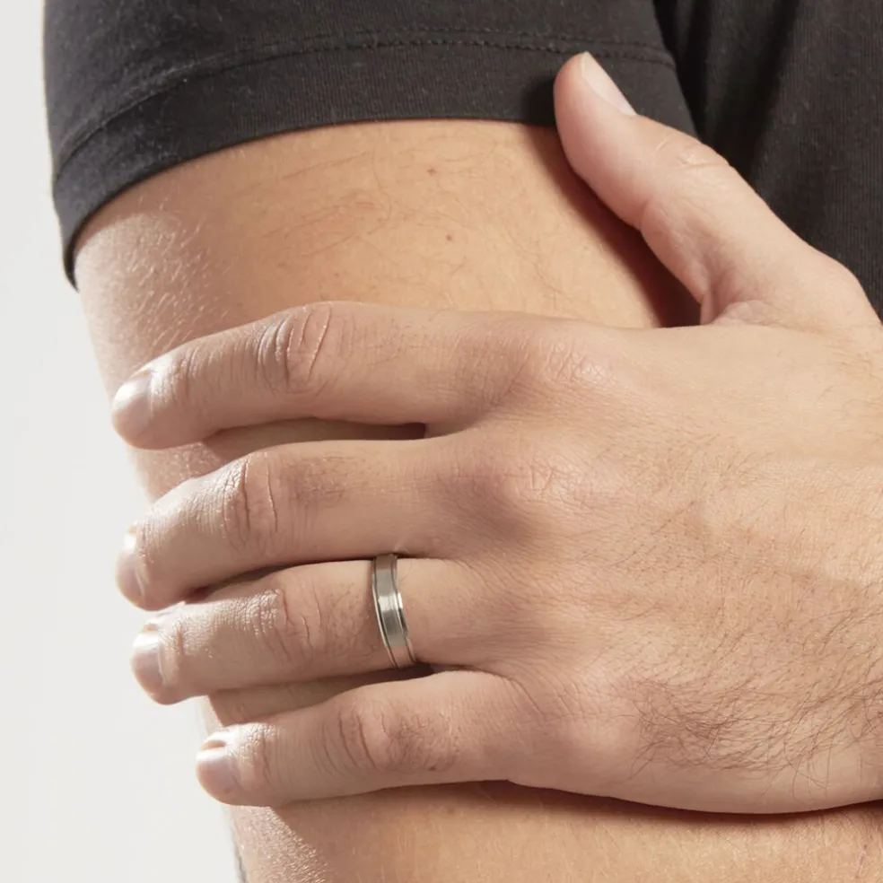 Alliance Padrig Ruban Plat Palladium Blanc