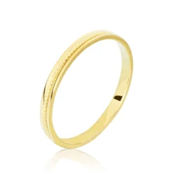 Alliance Perlee Ruban Plat Or Jaune