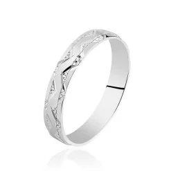 Alliance Phibie Ruban Plat Argent Blanc