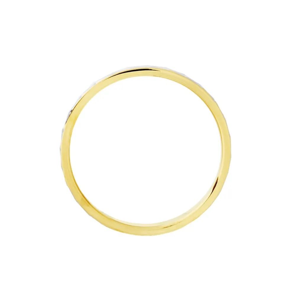 Alliance Raye Mat Ruban Plat Or Bicolore