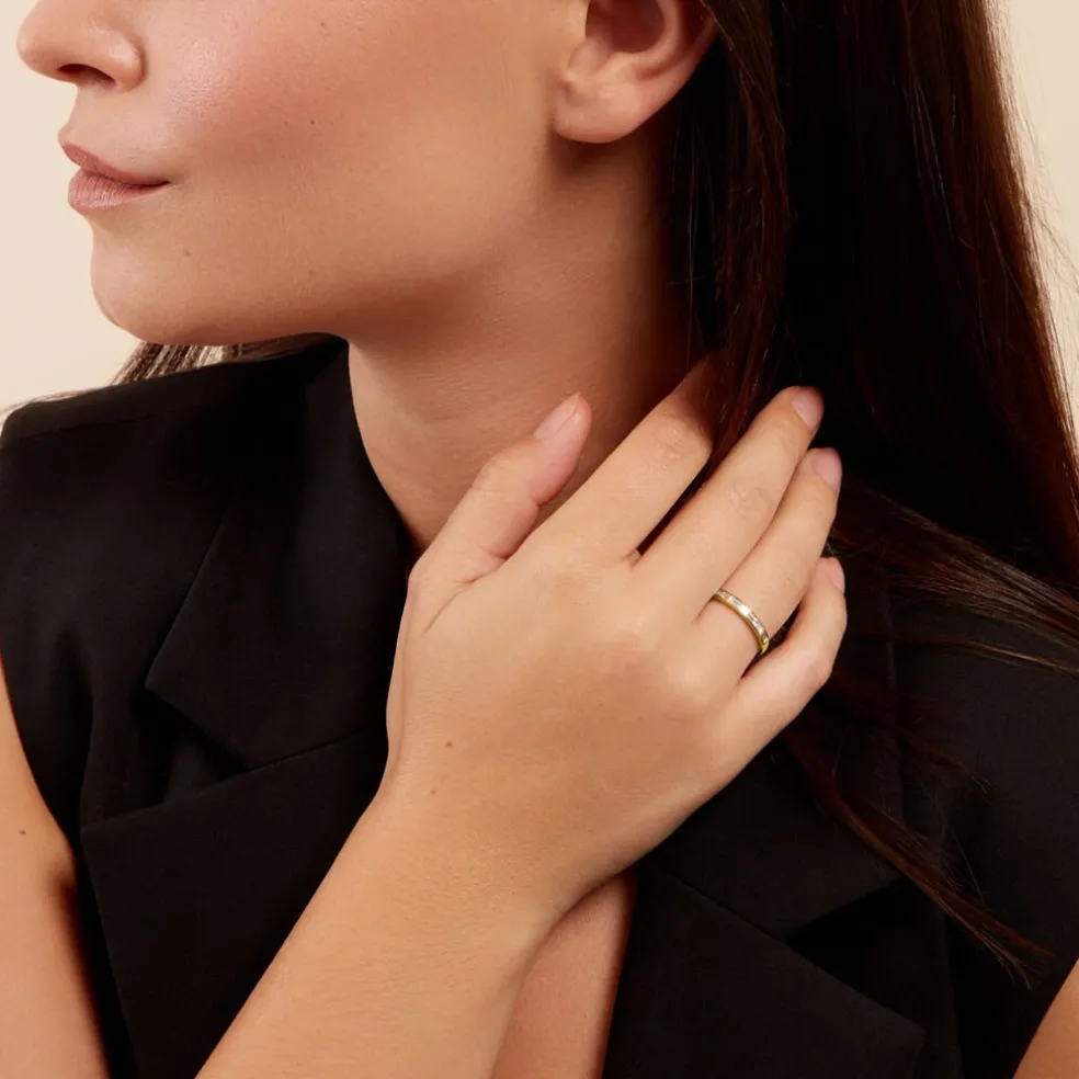 Alliance Rheanna Or Jaune Diamant Synthétique