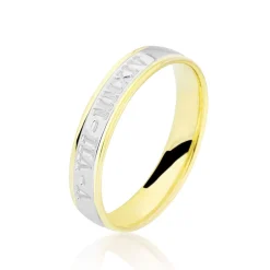 Alliance Romaine Ruban Bombé Or Bicolore