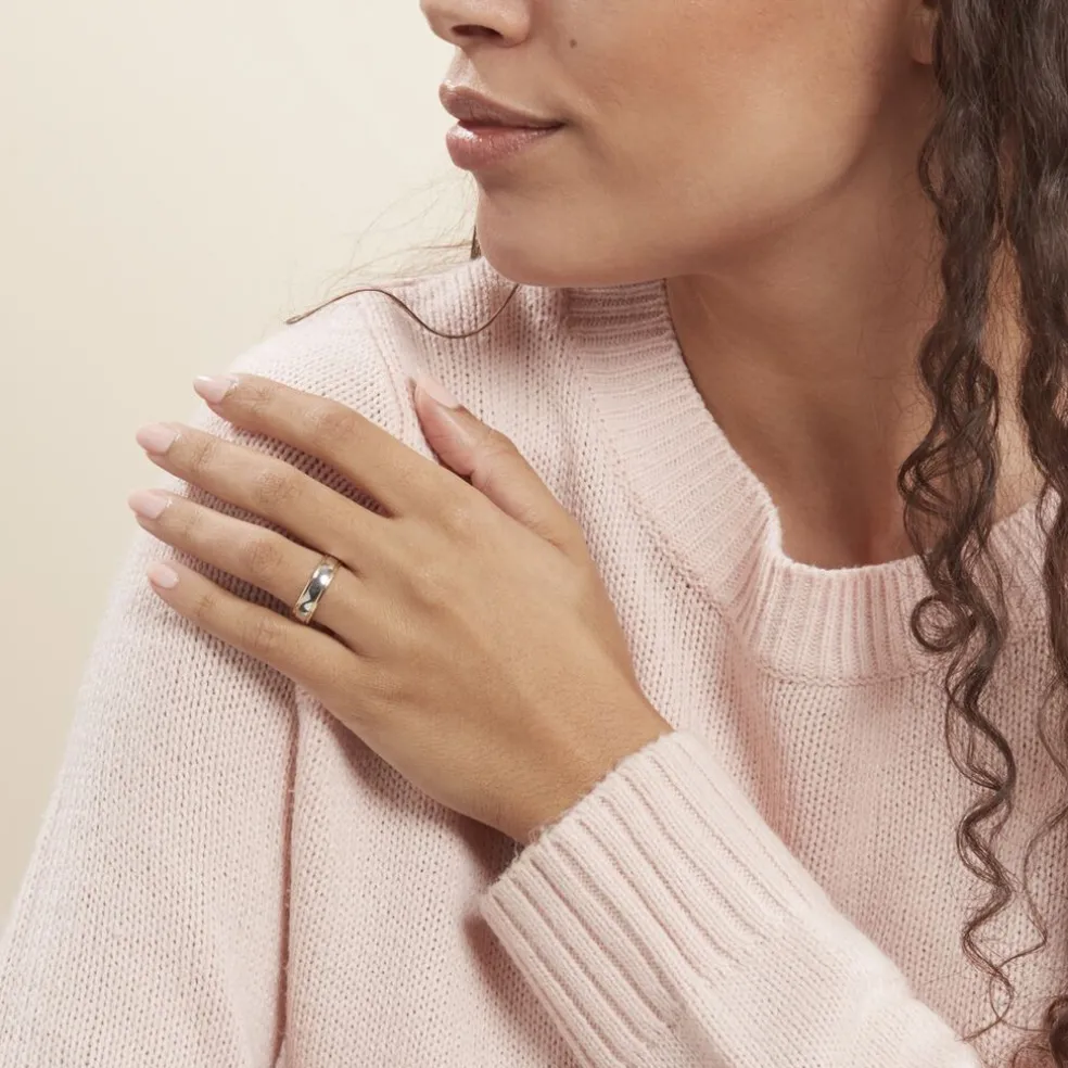 Alliance Romaine Ruban Plat Or Bicolore