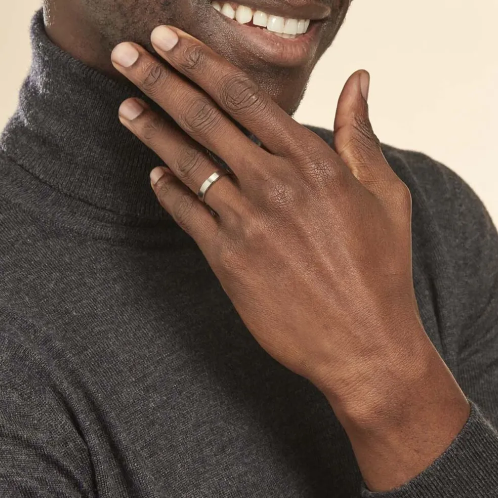 Alliance Rominus Ruban Plat Palladium Blanc