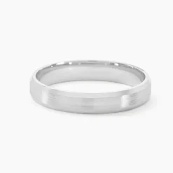 Alliance Ruban Mat Et Billant Biseautee Palladium Blanc