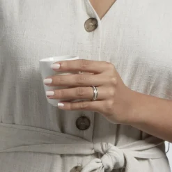 Alliance Serti Grains Ajoures Or Blanc Diamant