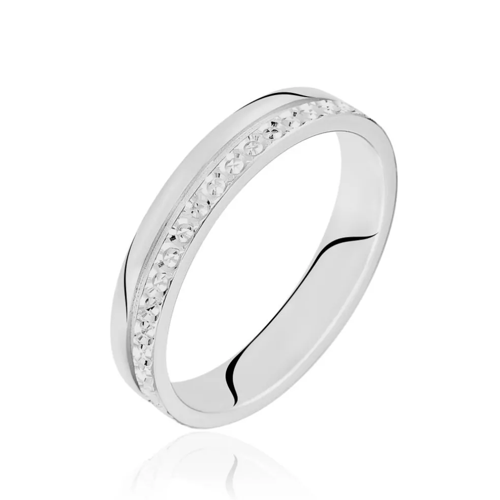 Alliance Sylvaincine Ruban Plat Or Blanc