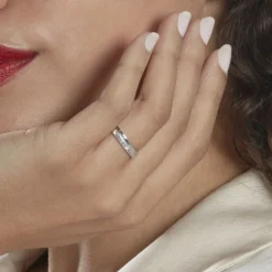 Alliance Sylvaincine Ruban Plat Or Blanc