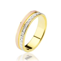 Alliance Triade Ruban Plat Or Tricolore