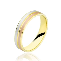 Alliance Triade Ruban Plat Or Tricolore