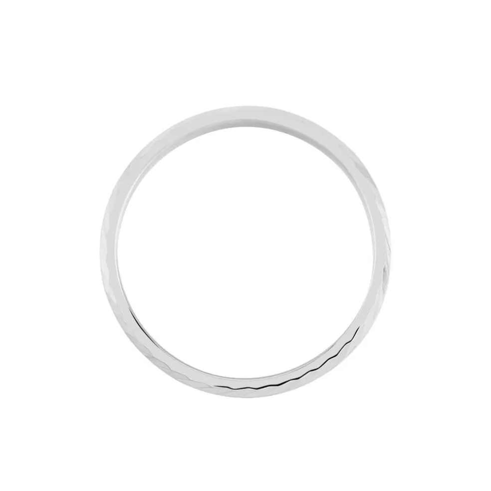 Alliance Twiggy Demi Jonc Classique Argent Blanc