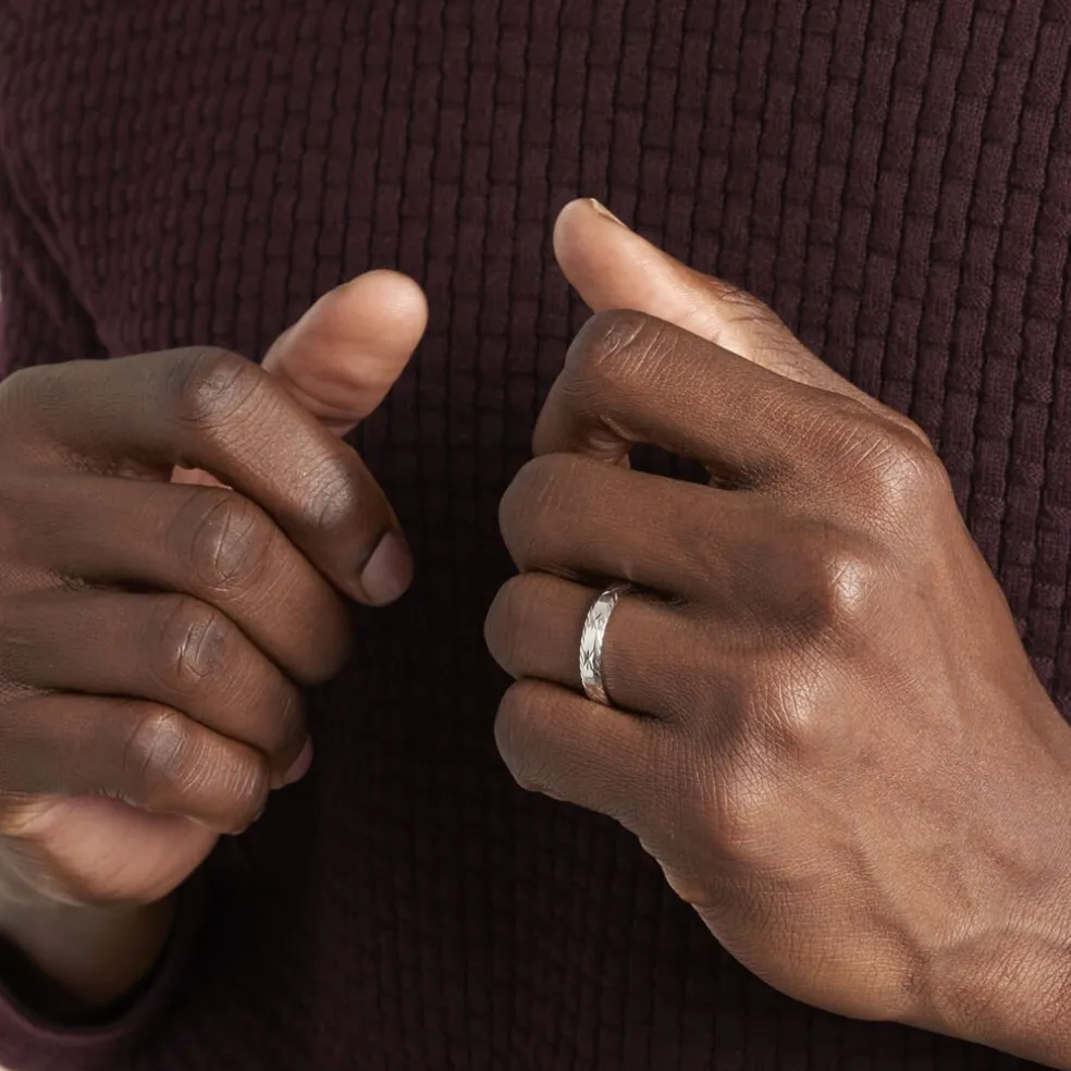 Alliance Twiggy Demi Jonc Classique Argent Blanc