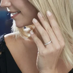 Alliance Valentine Or Blanc Diamant Synthetique