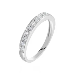 Alliance Valentine Or Blanc Diamant Synthetique