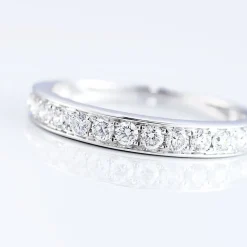 Alliance Valentine Or Blanc Diamant Synthetique