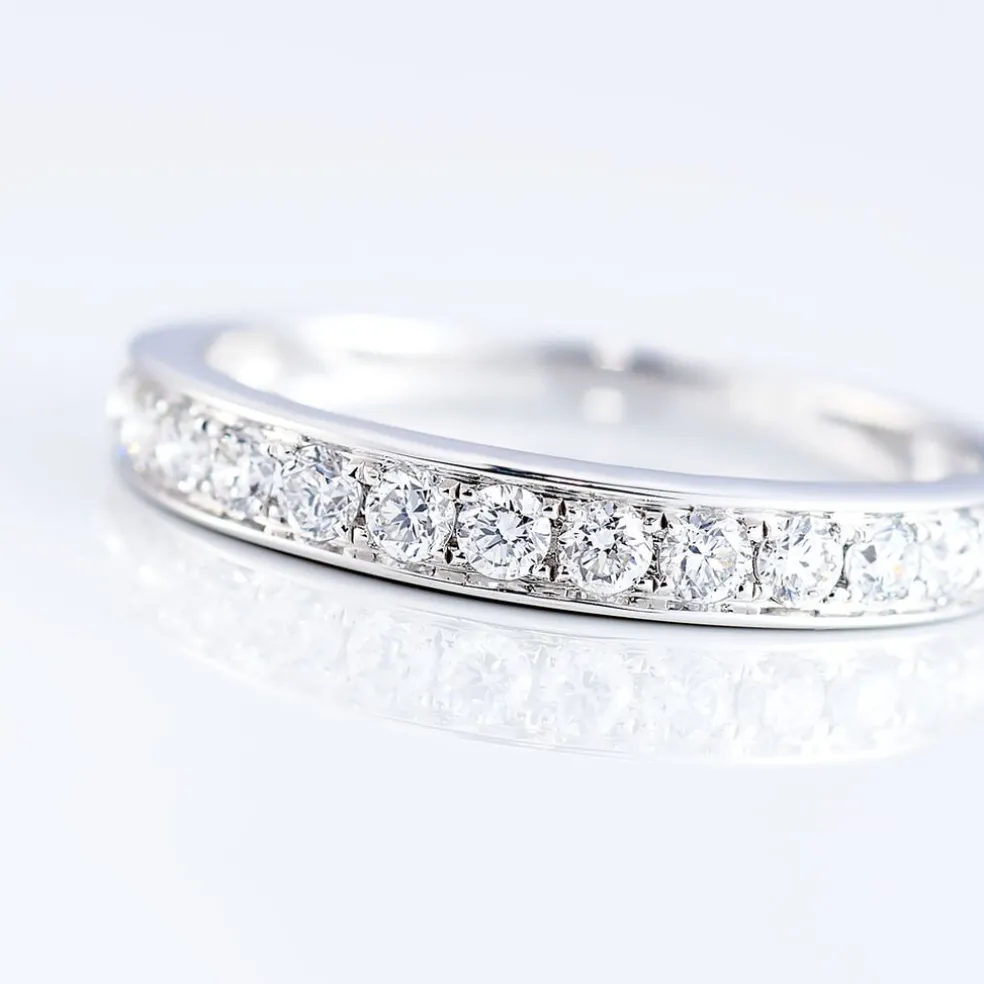 Alliance Valentine Or Blanc Diamant Synthetique